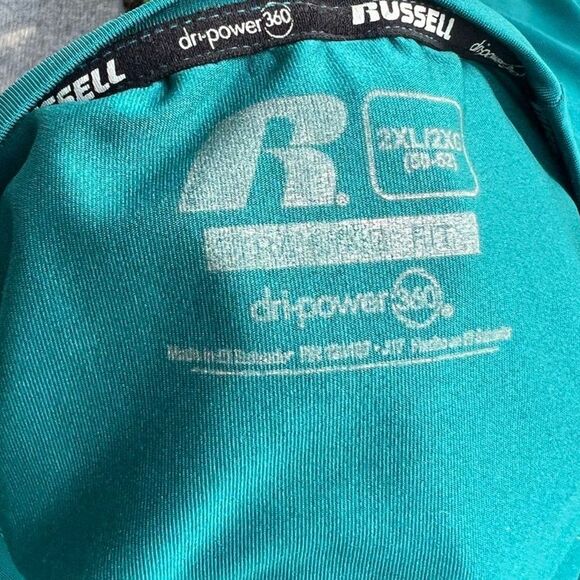 2XL Russel Shirt in Emerald Green Dri-Power Workout Shirt - Picture 5 of 5